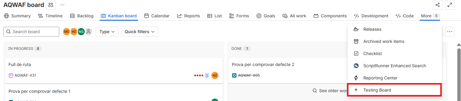 TestingBoardSelection